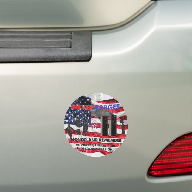 Never Forget September 11 Car Magnet (In Situ)