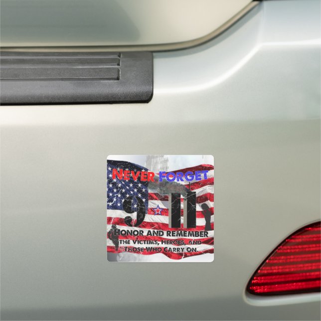 Never Forget September 11 Car Magnet (In Situ)