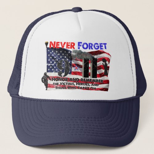 Never Forget September 11 Trucker Hat