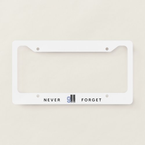 Never Forget September 11th WTC License Plate Frame