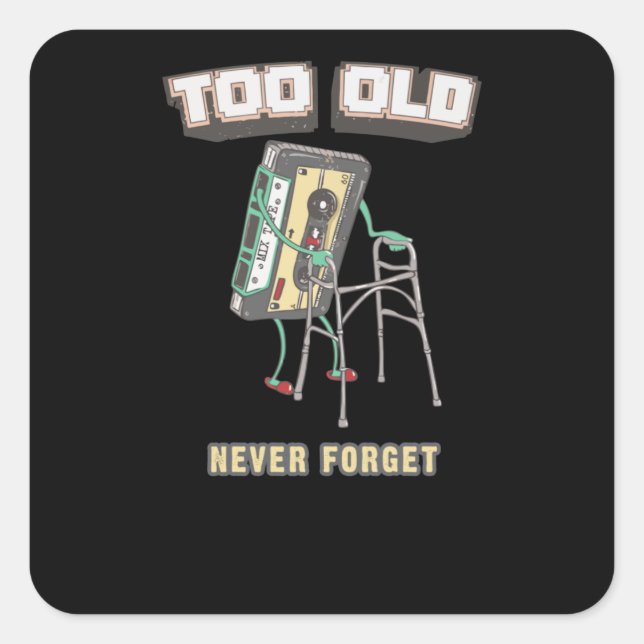 Never Forget Square Sticker (Front)