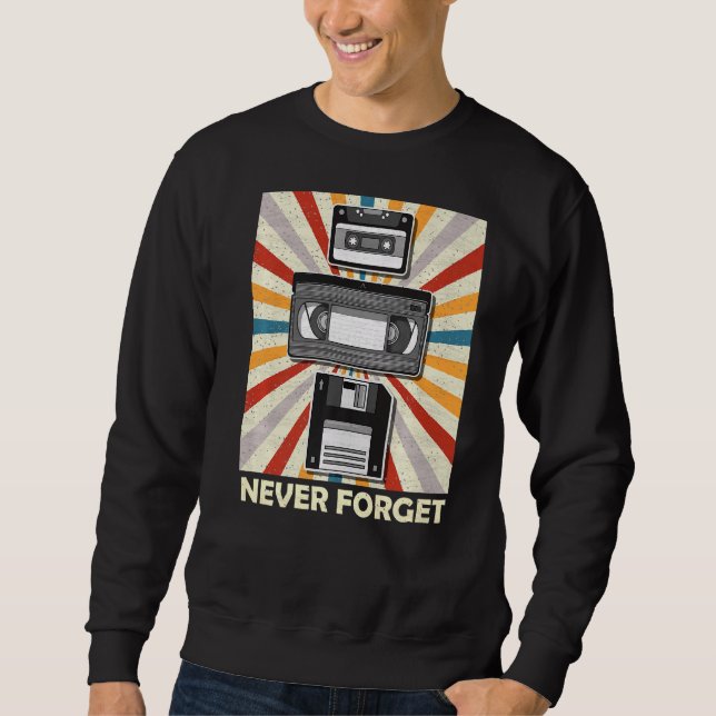 Never Forget Tee Funny Videocassette Floppy Disk V (Front)