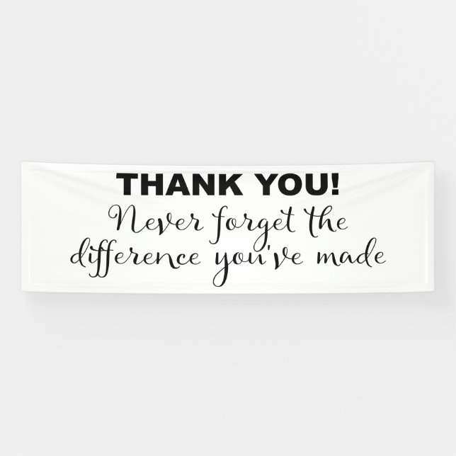 Never Forget Thank You Appreciation Banner (Horizontal)