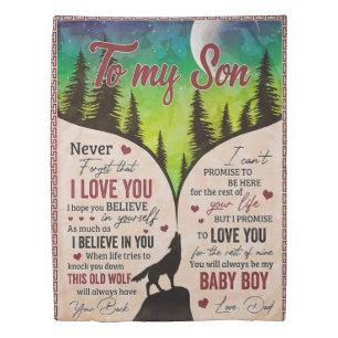 Never Forget That I Love You- Wolf Dad To Son  Duvet Cover