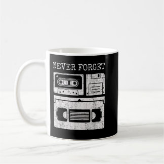 Never Forget The 80's Vintage Audio Cassette Coffee Mug