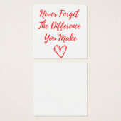 Never Forget The Difference You Make, Thankful (Front & Back)