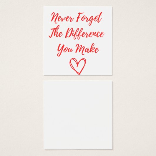 Never Forget The Difference You Make, Thankful (Front & Back)