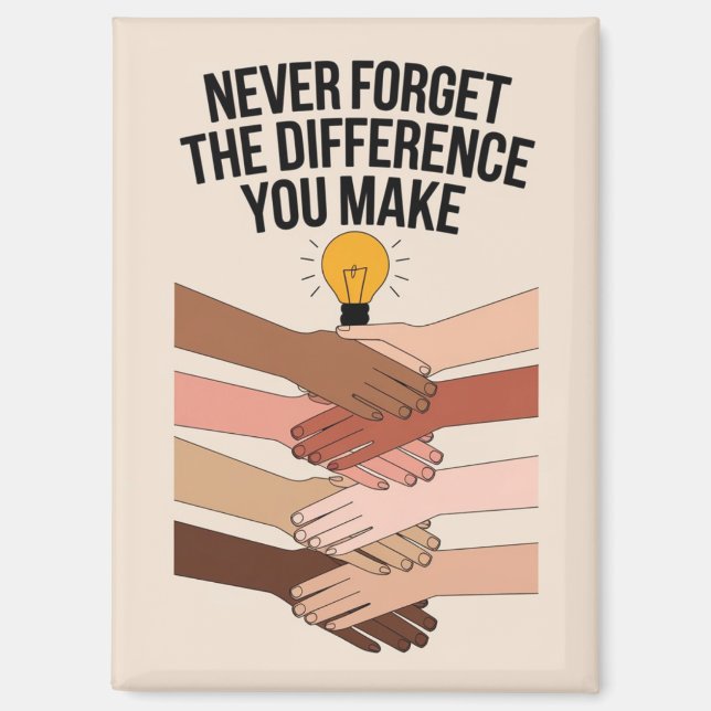 Never Forget The Difference You Make, Thankful Magnet (Front)