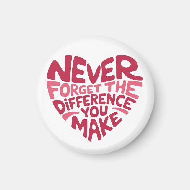 Never Forget The Difference You Make, Thankful Magnet (Front)