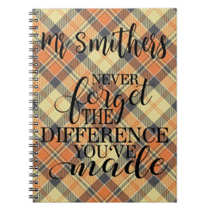 Never forget the difference you've made-customise notebook