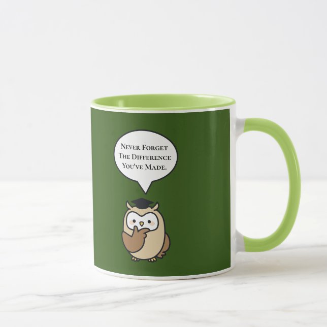 Never Forget The Difference You've Made Cute Owl Mug (Right)