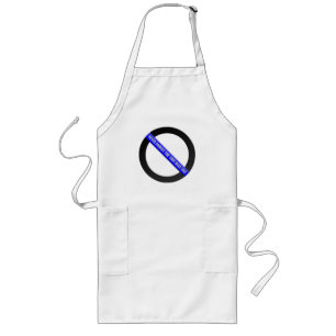 Never Forget the Thin Blue Line Long Apron