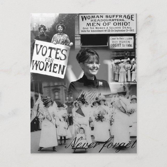 Never Forget the Women - Palin Postcard (Front)