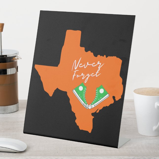 Never Forget Uvalde Tribute  Pedestal Sign (In SItu)