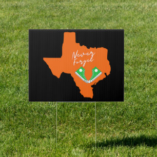 Never Forget Uvalde Tribute Yard Sign