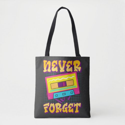 Never Forget Vintage Cassette Tape Tote Bag