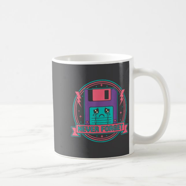 Never Forget Vintage Computer Tech  Coffee Mug (Right)