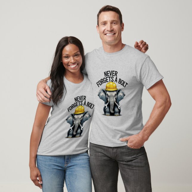 Never Forgets a Bolt –  Elephant Engineer T-Shirt (Unisex)