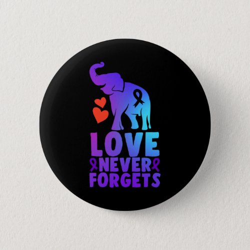 Never Forgets Alzheimerheimer Elephant 1  Button