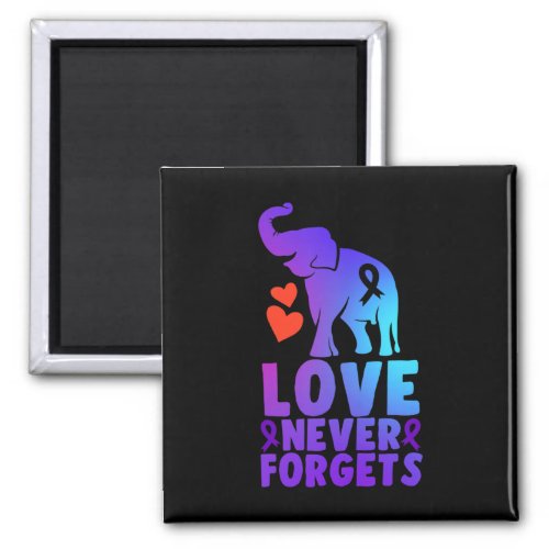 Never Forgets Alzheimerheimer Elephant 1  Magnet