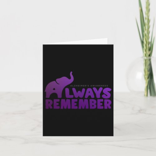 Never Forgets Alzheimerheimer Elephant 2  Card