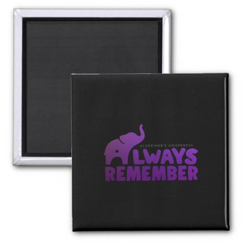 Never Forgets Alzheimerheimer Elephant 2  Magnet