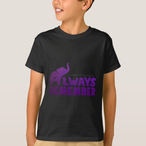 Never Forgets Alzheimerheimer Elephant 2  T_Shirt