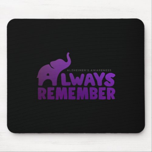 Never Forgets Alzheimerheimer Elephant  Mouse Pad