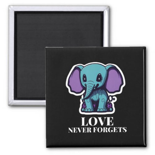 Never Forgets Elephant For Girls Alzheimerheimers Magnet