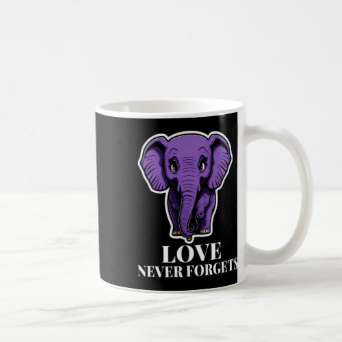 Never Forgets Elephant For Woman Alzheimerheimers Coffee Mug