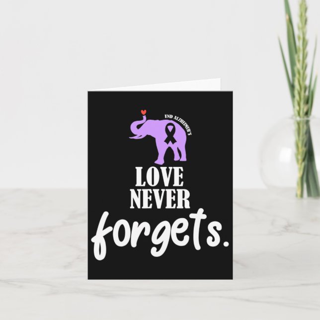 Never Forgets Heimer Awareness Memories Problem  Card (Front)