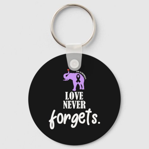 Never Forgets Heimer Awareness Memories Problem  Keychain