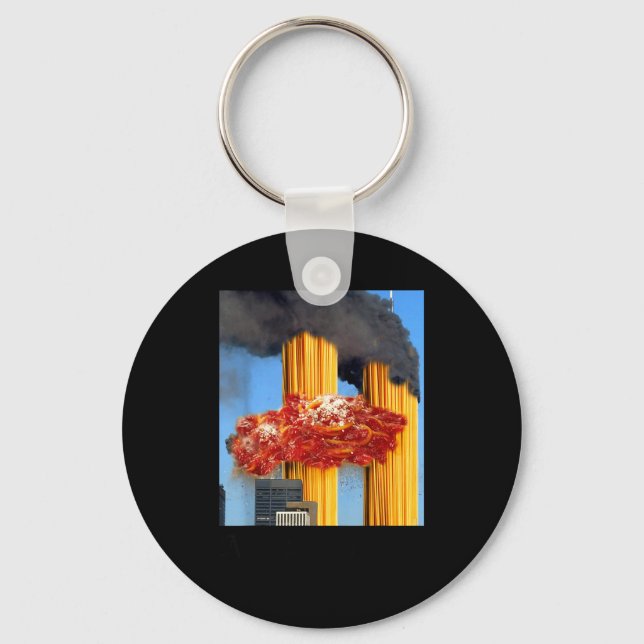 Never Forgetti Funny Spaghetti Meme  Keychain (Front)