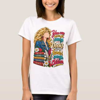 Never Get Enough Books Children Retro Reading  T-Shirt