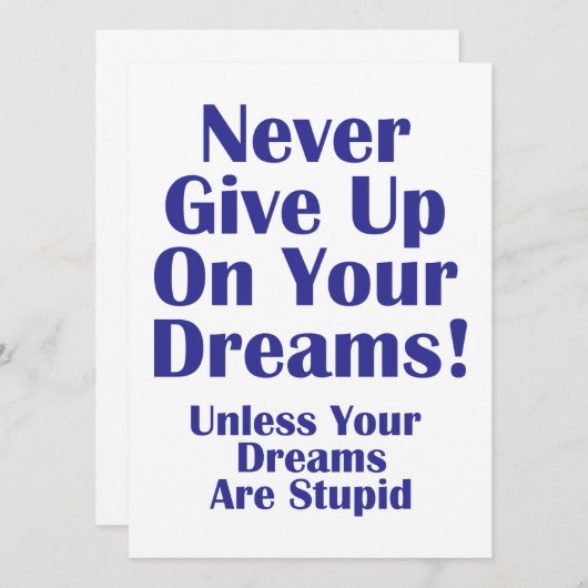 Never Give Up (Front/Back)