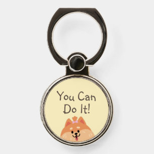 Never Give Up and Cute Puppy  Phone Ring Stand
