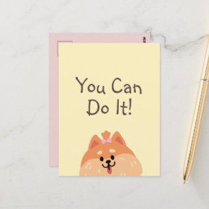 Never Give Up and Cute Puppy Postcard