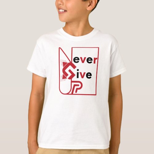 Never Give Up Artwork T_Shirt