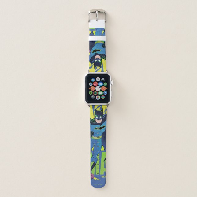 Never Give Up Batman Running Graphic Apple Watch Band (Front)
