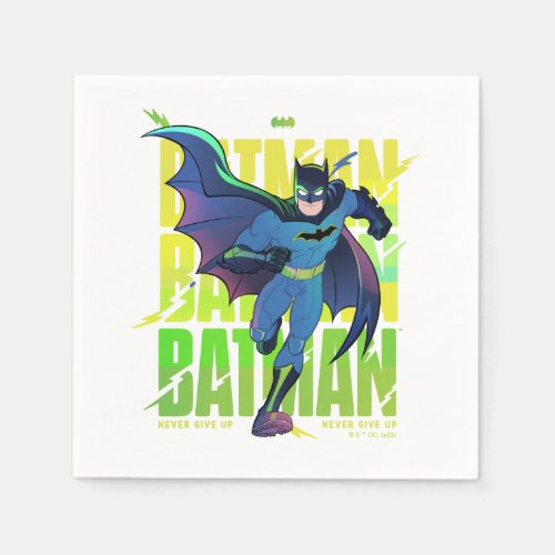 Never Give Up Batman Running Graphic Napkins