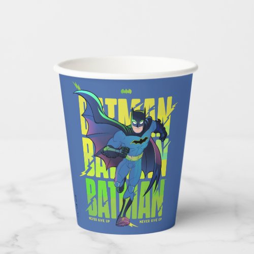 Never Give Up Batman Running Graphic Paper Cups