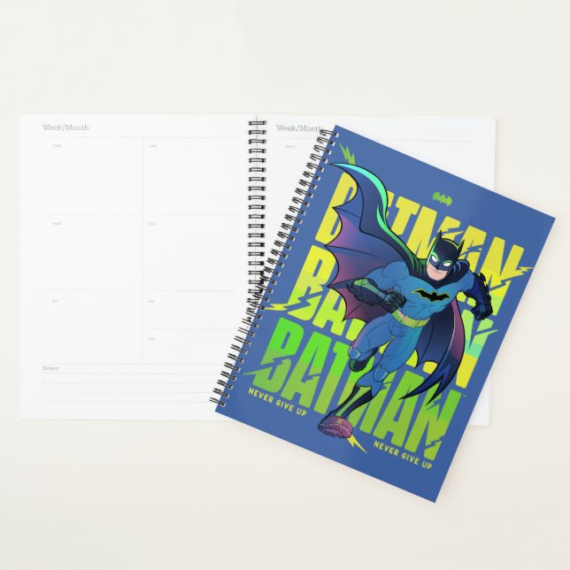 Never Give Up Batman Running Graphic Planner (Display)