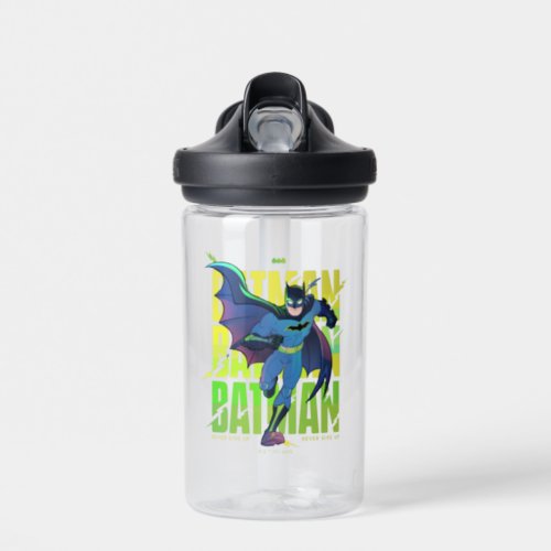 Never Give Up Batman Running Graphic Water Bottle