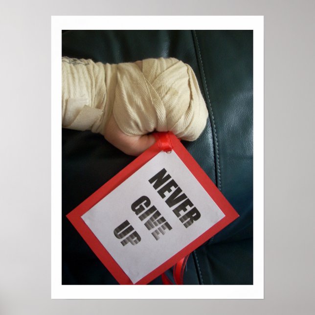 Never Give Up Boxing Poster (Front)