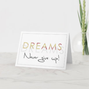 never give up card