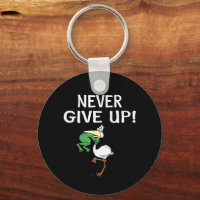 Never Give Up Frog Choking Bird
