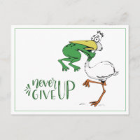 Never Give Up Frog Choking Bird