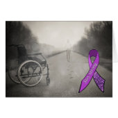 "Never Give Up" Getting out of Wheelchair Card (Front Horizontal)