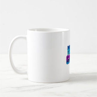 Never Give Up Glitch Effect Inspirational Mug