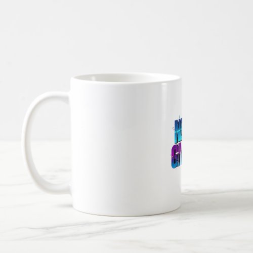 Never Give Up Glitch Effect Inspirational Mug